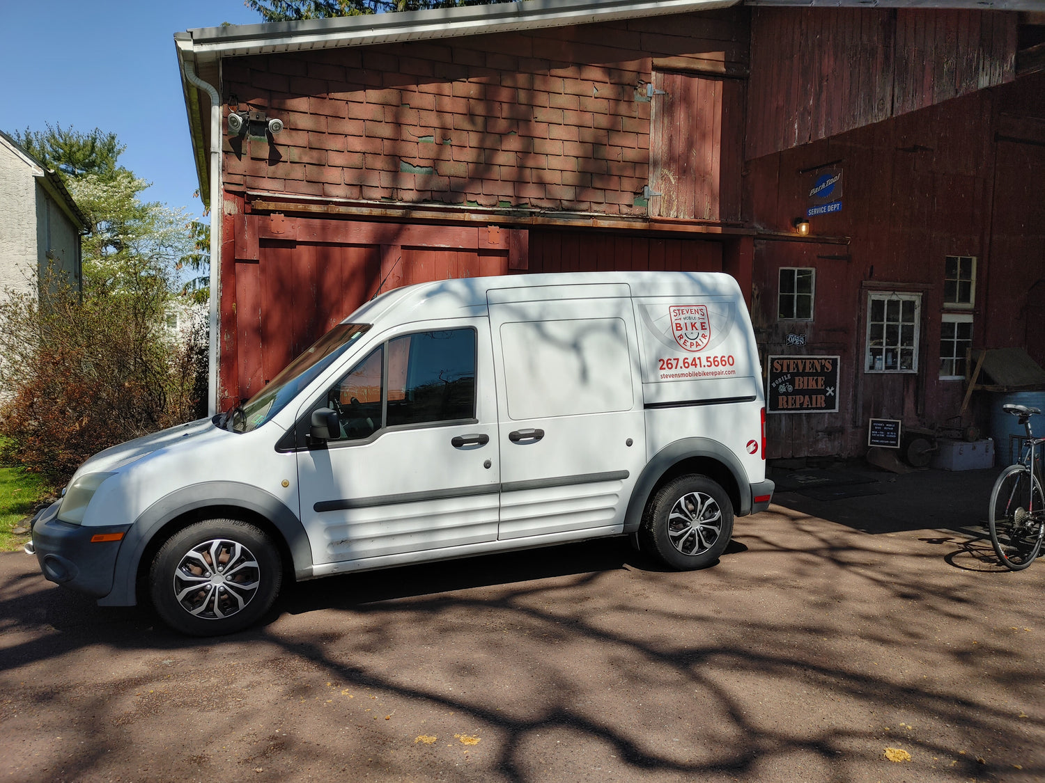 Steven's Mobile Bike Repair Van for pick up and drop off service in Lansdale PA