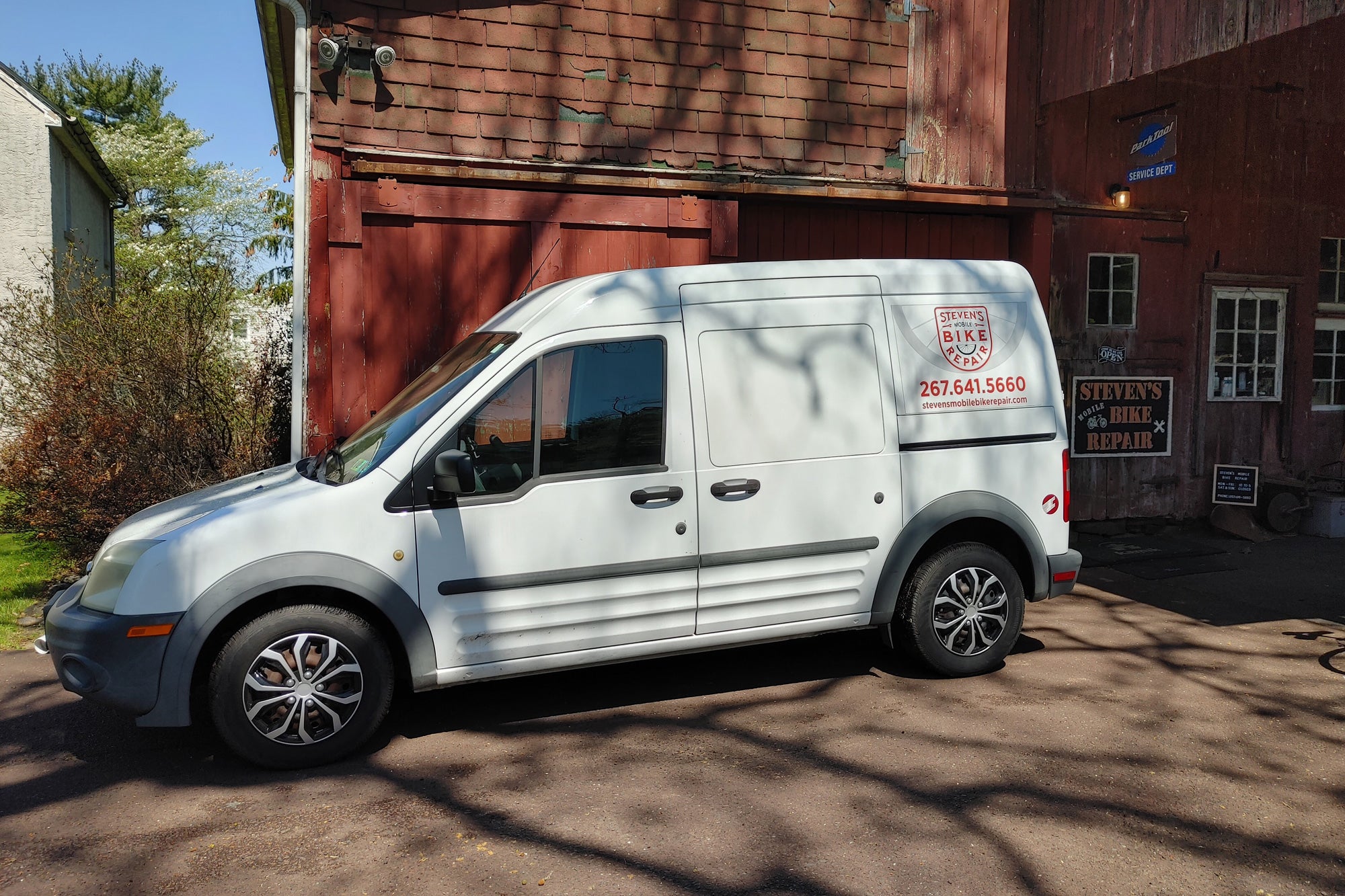 Steven's Mobile Bike Repair Van and Barn